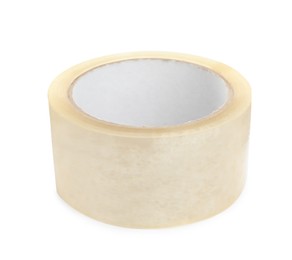 Roll of adhesive tape isolated on white