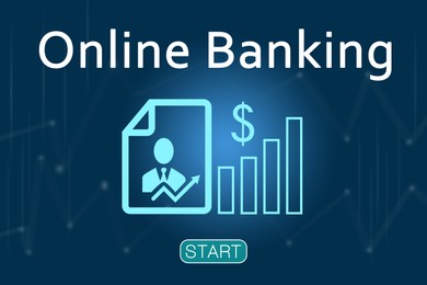 Design of online banking application for devices. Illustration