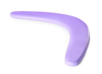 Purple boomerang isolated on white. Outdoors activity