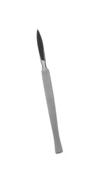 Surgical scalpel on white background. Medical instrument