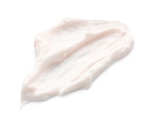 Sample of face cream on white background