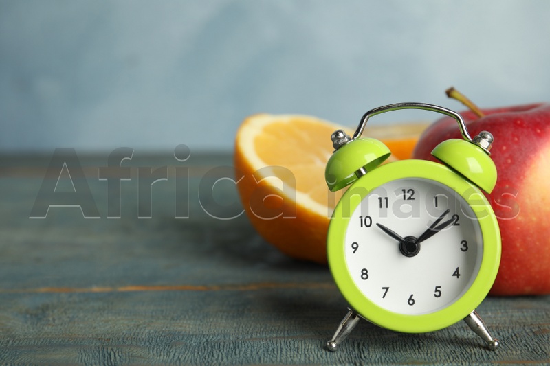 Alarm Clock Orange And Apple On Light, Orange Alarm Clock