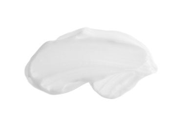 Cream sample on white background. Cosmetic product
