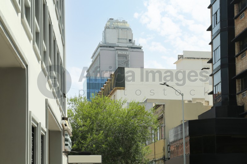 Photo of Beautiful view of modern city architecture on sunny day