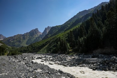 Picturesque view of beautiful river in mountains