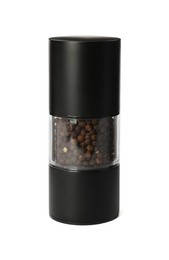 Pepper shaker isolated on white. Spice mill