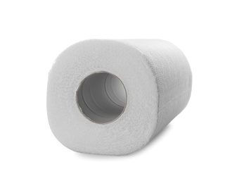 Roll of paper tissues isolated on white