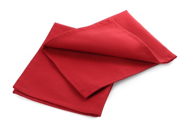 Fabric napkins for table setting on white background
