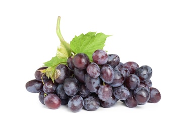 Bunch of fresh ripe juicy grapes isolated on white