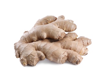 Photo of Whole fresh ginger root isolated on white