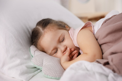 Cute little girl sleeping at home. Bedtime schedule
