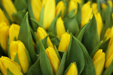 Beautiful bouquet of tulip flowers as background, closeup