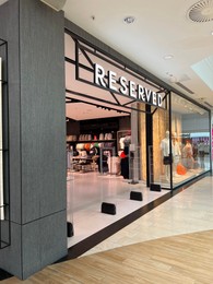 Photo of WARSAW, POLAND - JULY 13, 2022: Reserved clothing store in shopping mall