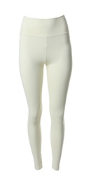 Women's leggins isolated on white. Sports clothing