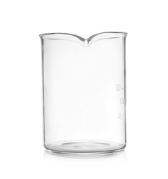 Empty beaker isolated on white. Laboratory equipment