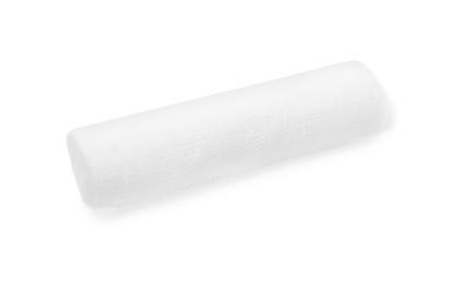 Medical gauze bandage roll isolated on white