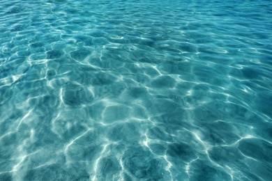 View on ocean water with ripples and flecks