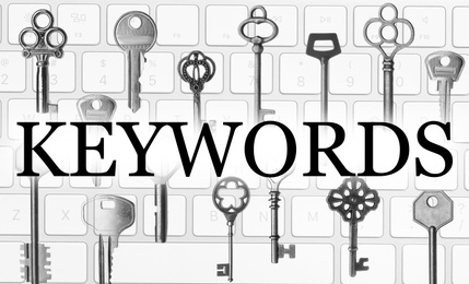 Word Keywords, keys and keyboard. SEO direction