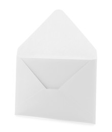 Simple paper envelope with card isolated on white