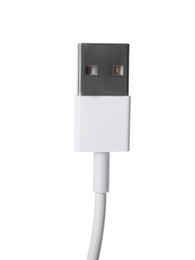 USB cable isolated on white. Modern technology