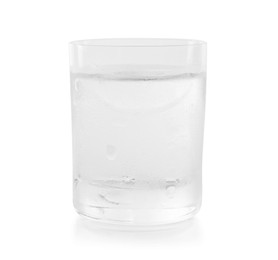 Vodka in shot glass isolated on white