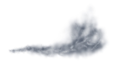 Image of Wind gust on white background, illustration. Weather conditions