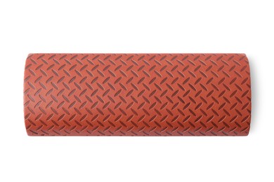 Brown leather glasses case isolated on white