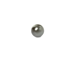 One beautiful black oyster pearl on white background
