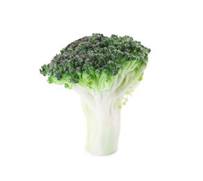 Fresh green broccoli isolated on white. Organic food