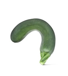 Zucchini symbolizing male sexual organ on white background. Potency problem