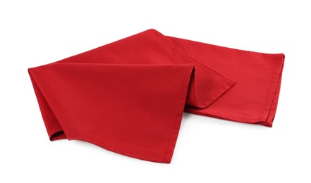 Fabric napkins for table setting on white background