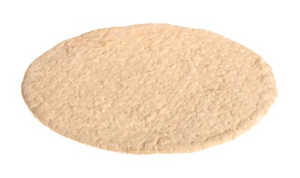 Fresh baked pizza crust isolated on white