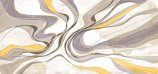 Beautiful image of abstract shapes with marble pattern. Banner design