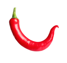 Photo of Red hot chili pepper isolated on white