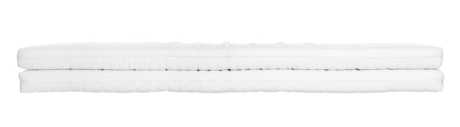 Two new comfortable mattresses isolated on white