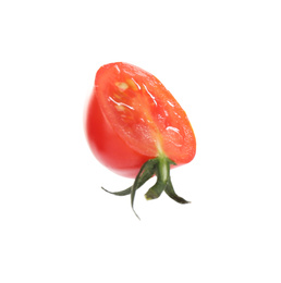 Photo of Half of fresh tomato isolated on white