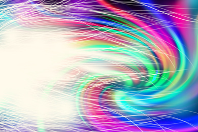 Image of Blurred view of abstract bright colorful background with sparks