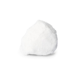 Single snowball isolated on white. Winter activities