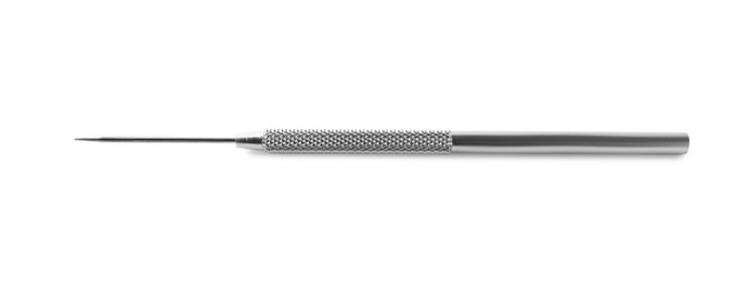 Stainless steel needle for clay modeling isolated on white