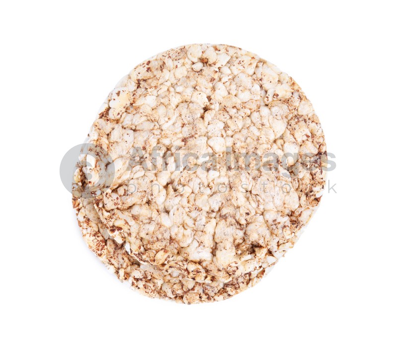Tasty crunchy buckwheat on white background, top view
