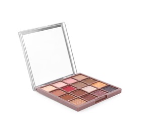 Beautiful eyeshadow palette isolated on white. Makeup product