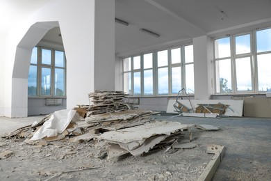 Photo of Used building materials in room prepared for renovation