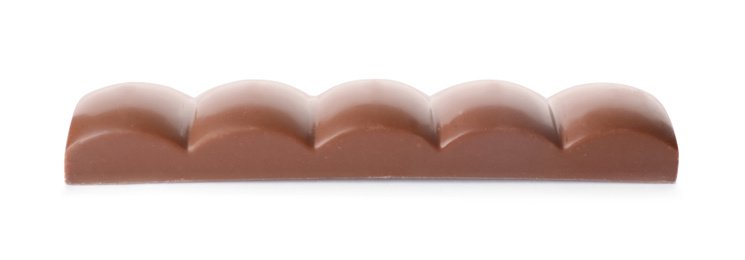 Mini milk chocolate bar isolated on white