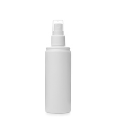 Bottle of insect repellent spray isolated on white