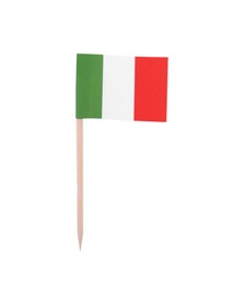 Small paper flag of Italy isolated on white