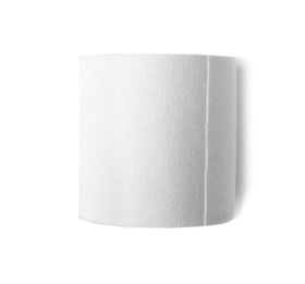 Medical sticking plaster roll isolated on white. First aid item