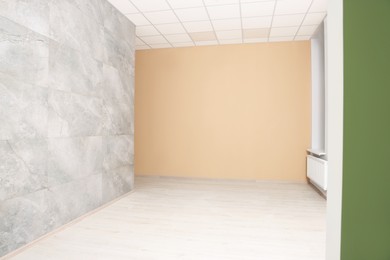 Empty office room with color walls. Interior design