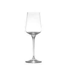 Empty clean wine glass isolated on white