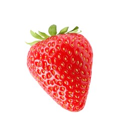 Delicious fresh red strawberry isolated on white