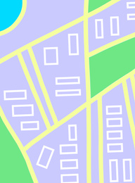 Illustration of city map. Search best route